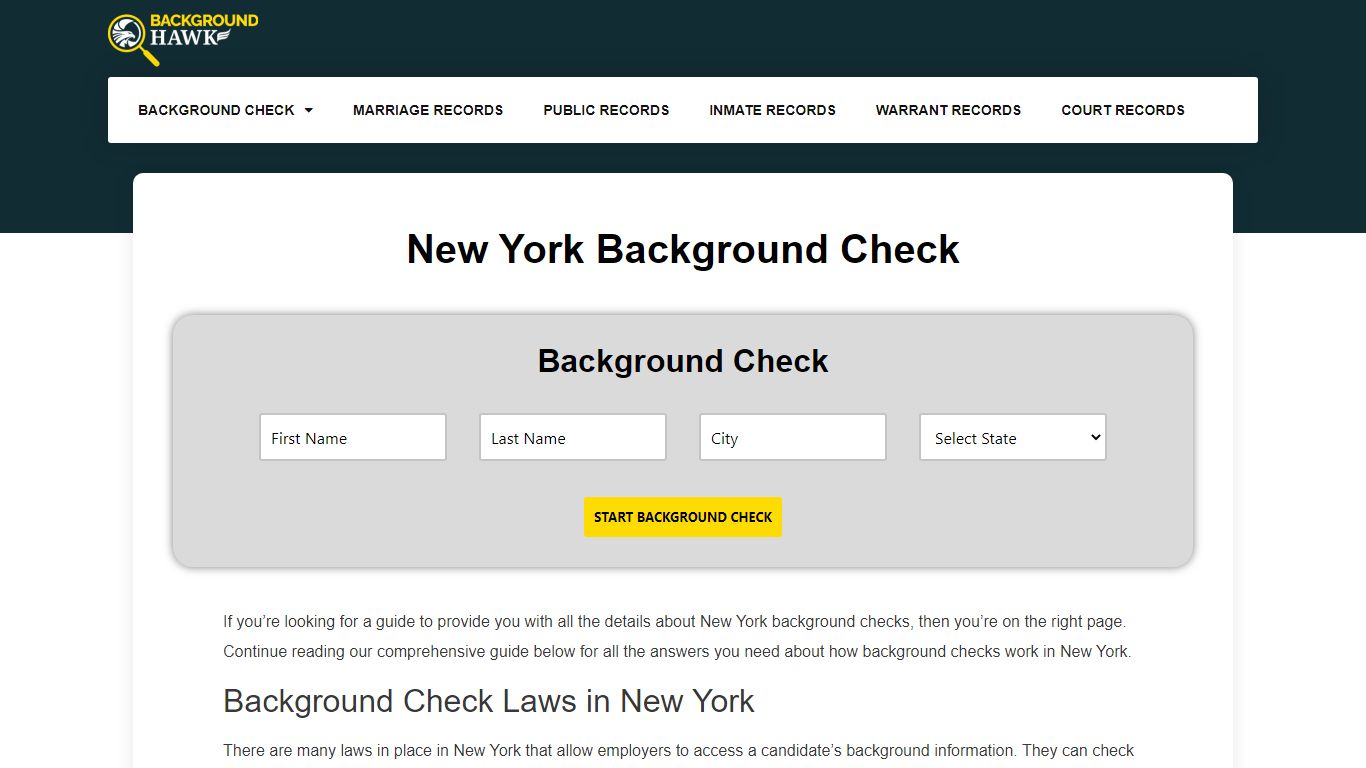 New York Background Check